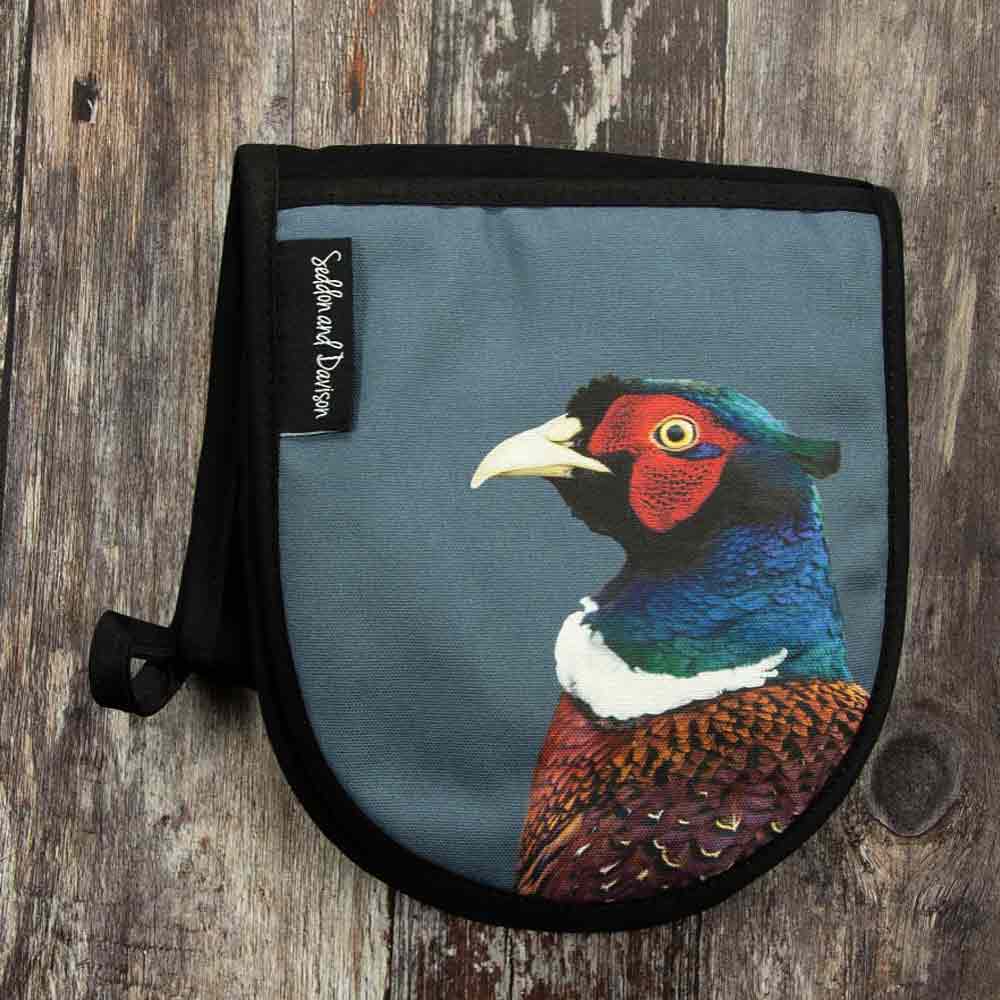 Pheasant Oven Gloves - Colour - Steel Blue