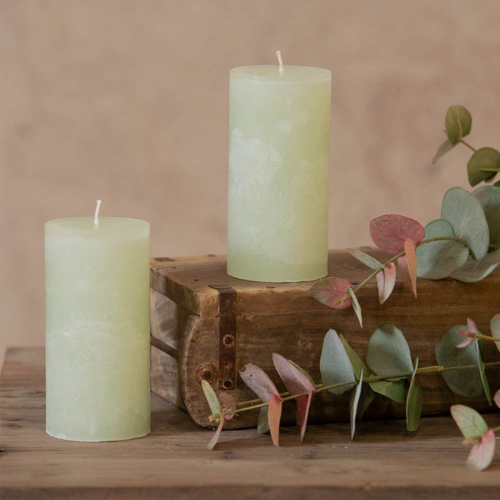 Pillar Candle  - Light Green