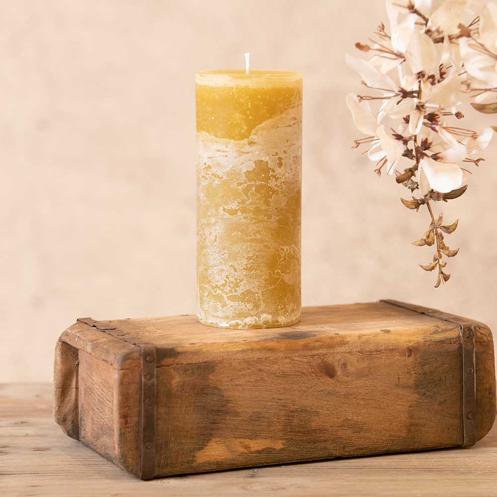Pillar Candle  - Moss Green