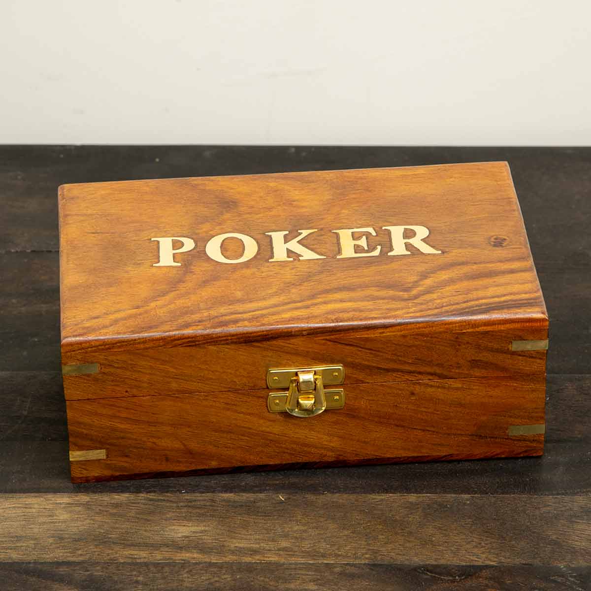 Poker Set in Wooden Box
