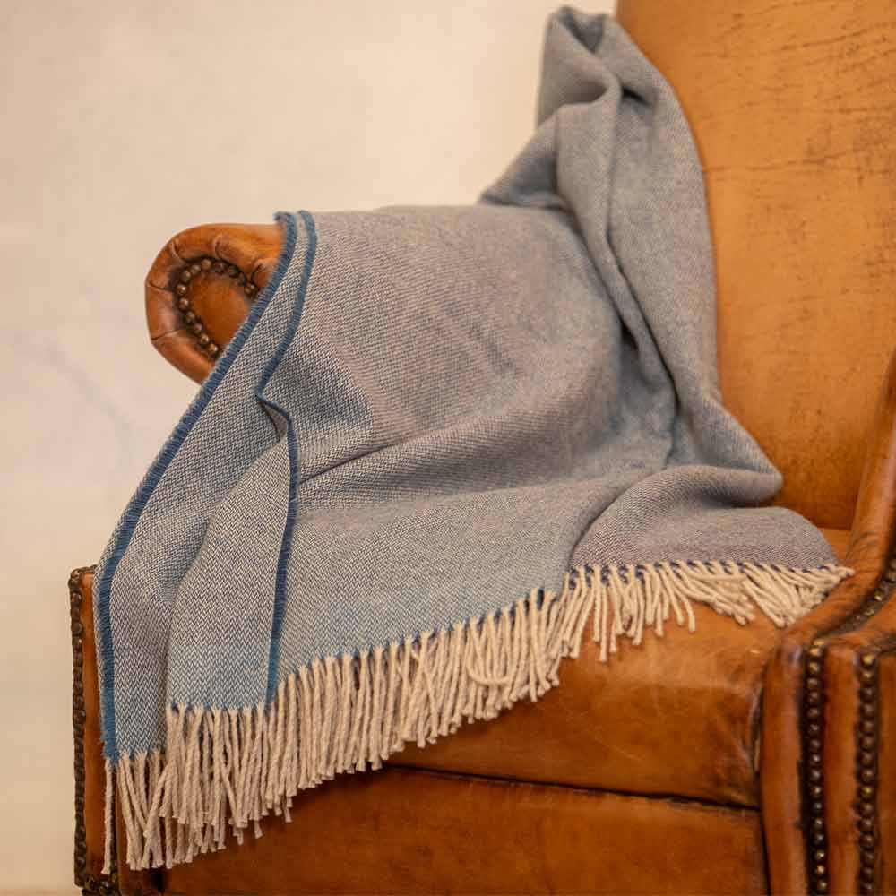 Pure Wool Throw - Eco Collection - Sea