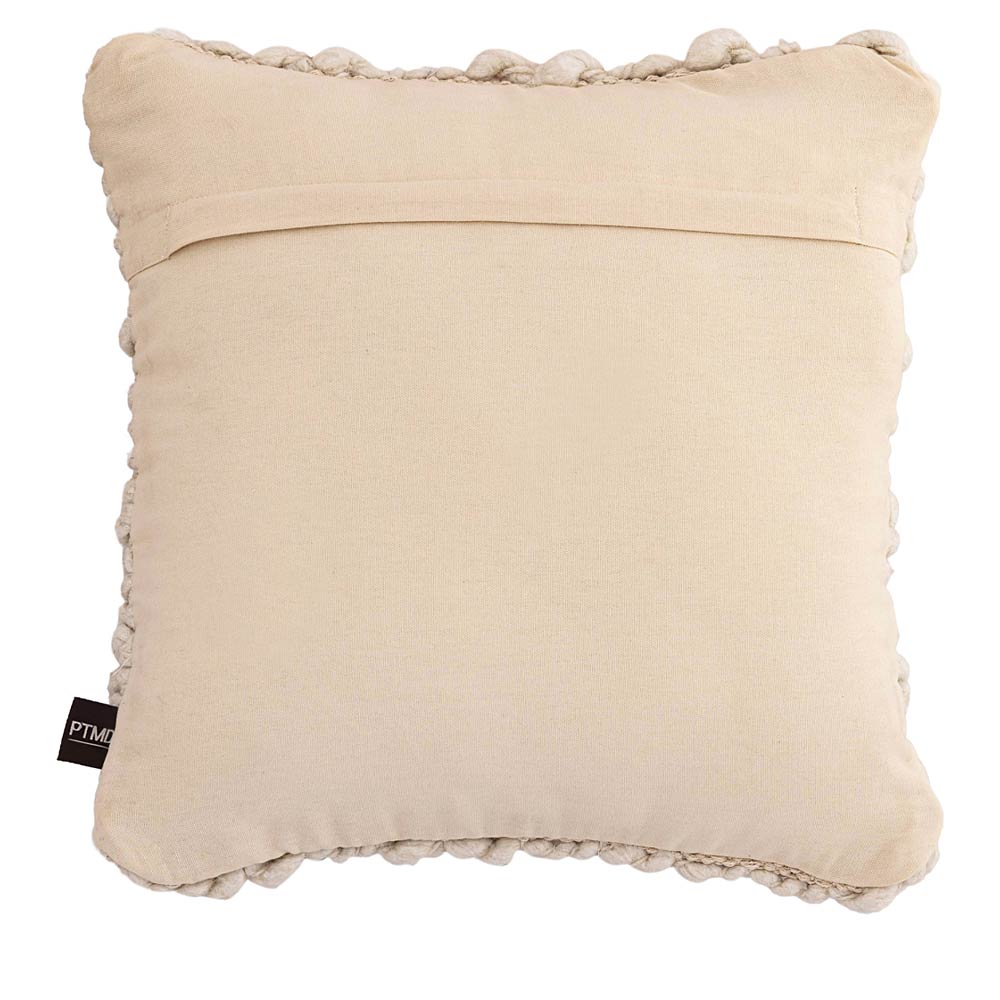 Rise Cream Handwoven Wool Cushion - Square