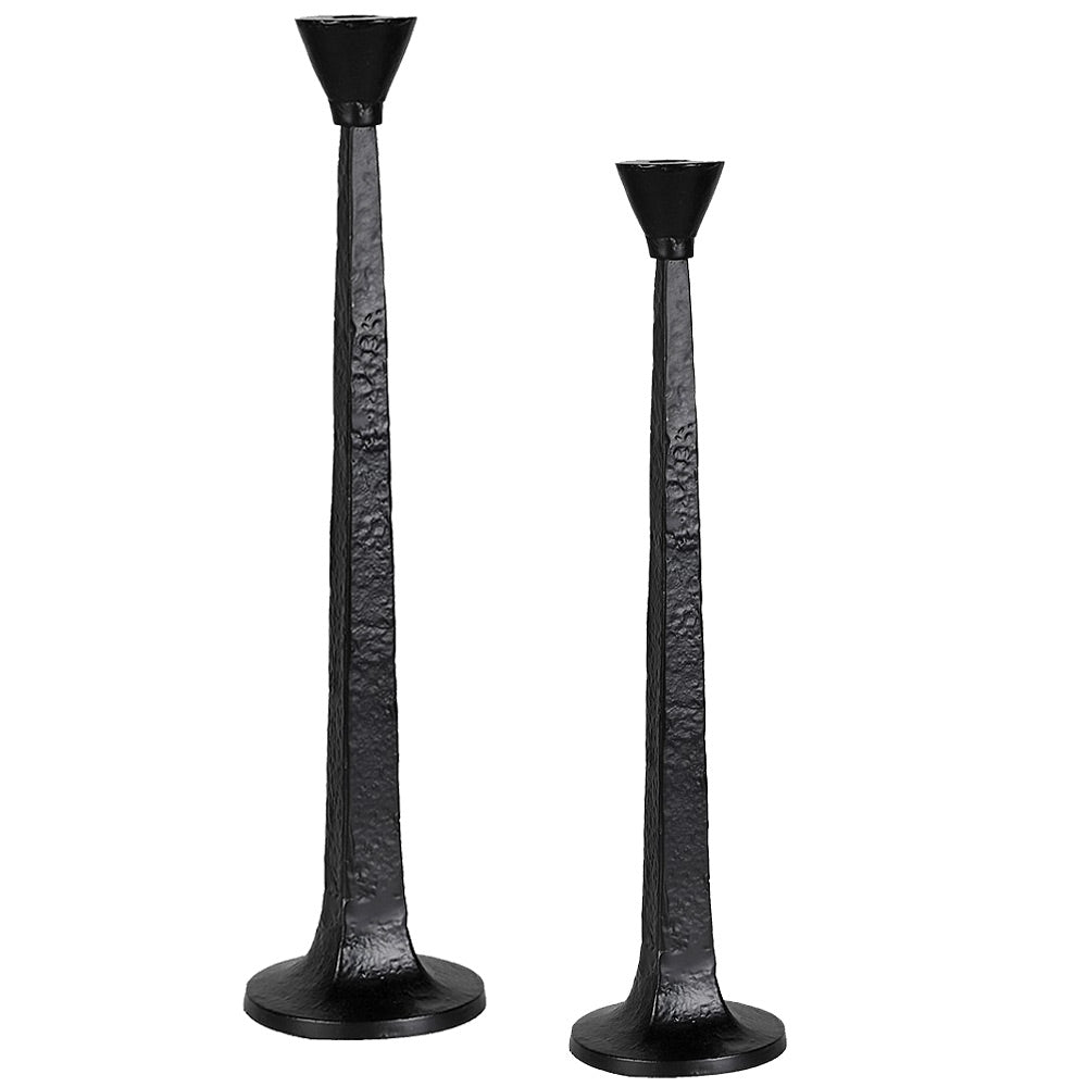 Rustic Black Candle Holder