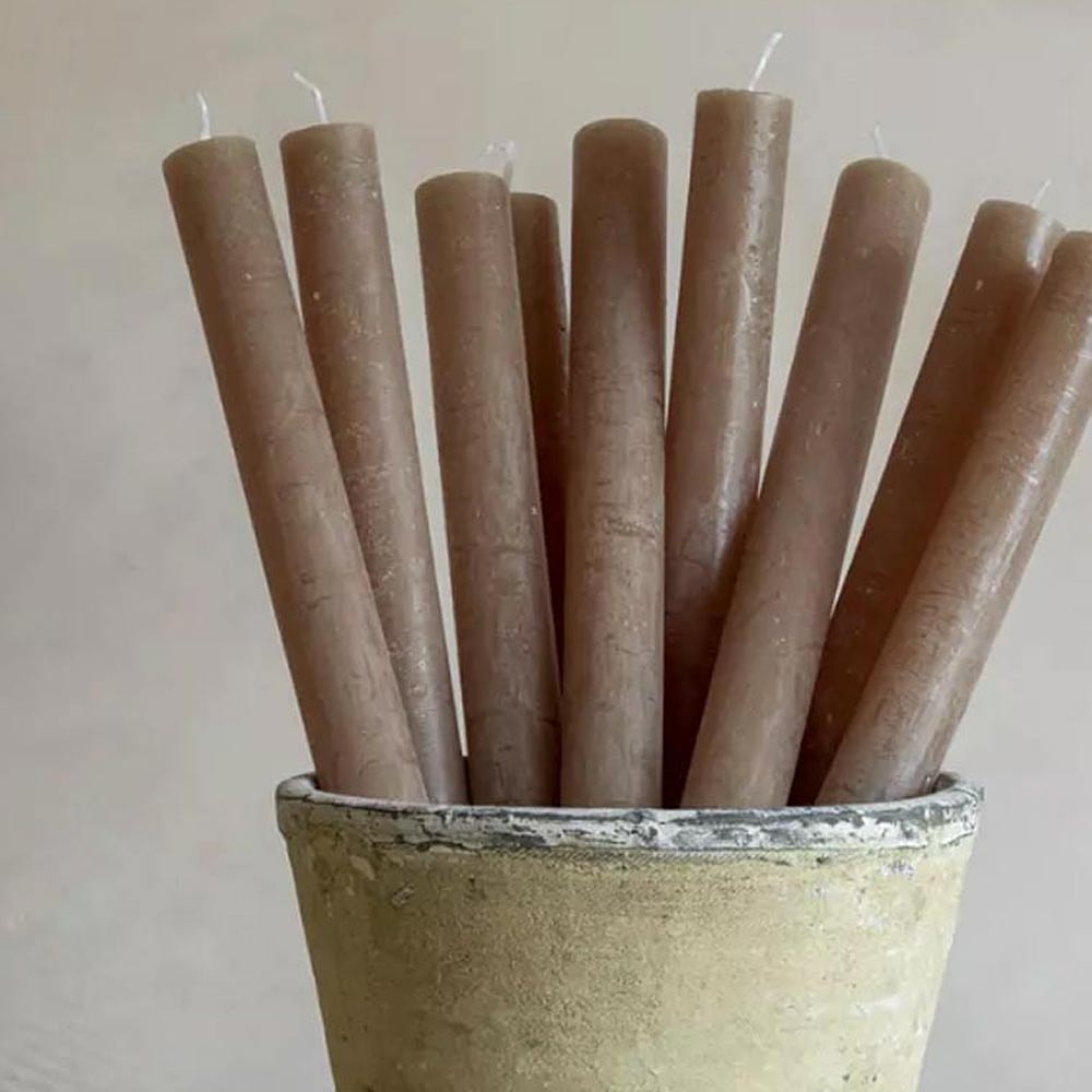 Rustic Dinner Candle - Caramel