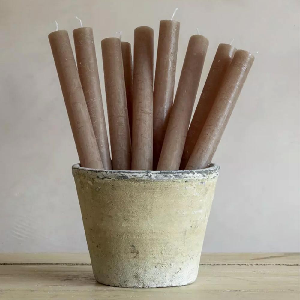 Rustic Dinner Candle - Latte