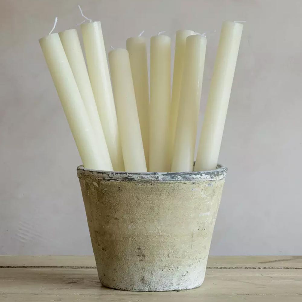 Rustic Dinner Candle - Ivory