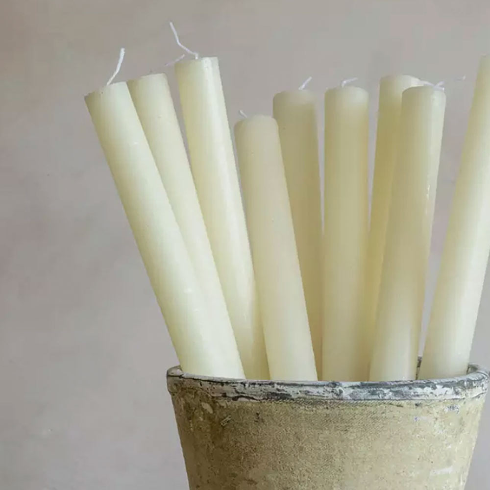 Rustic Dinner Candle - Ivory