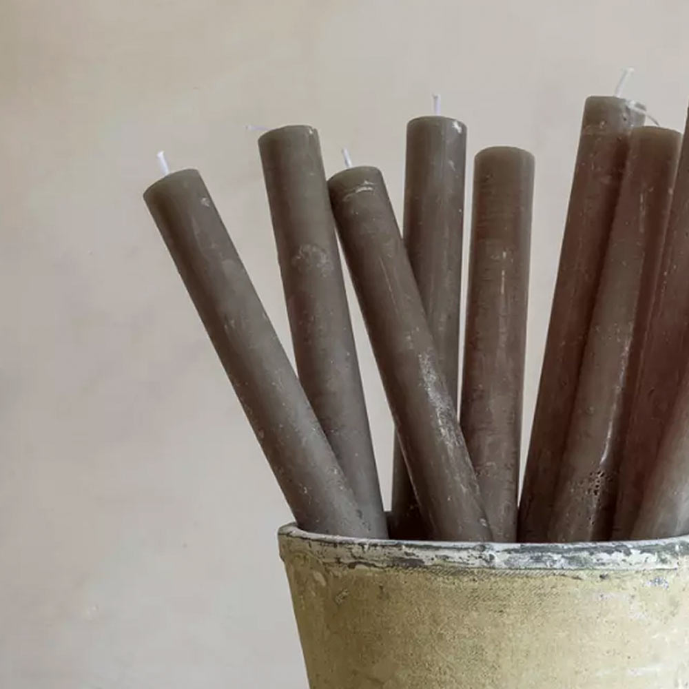 Rustic Dinner Candle - Latte