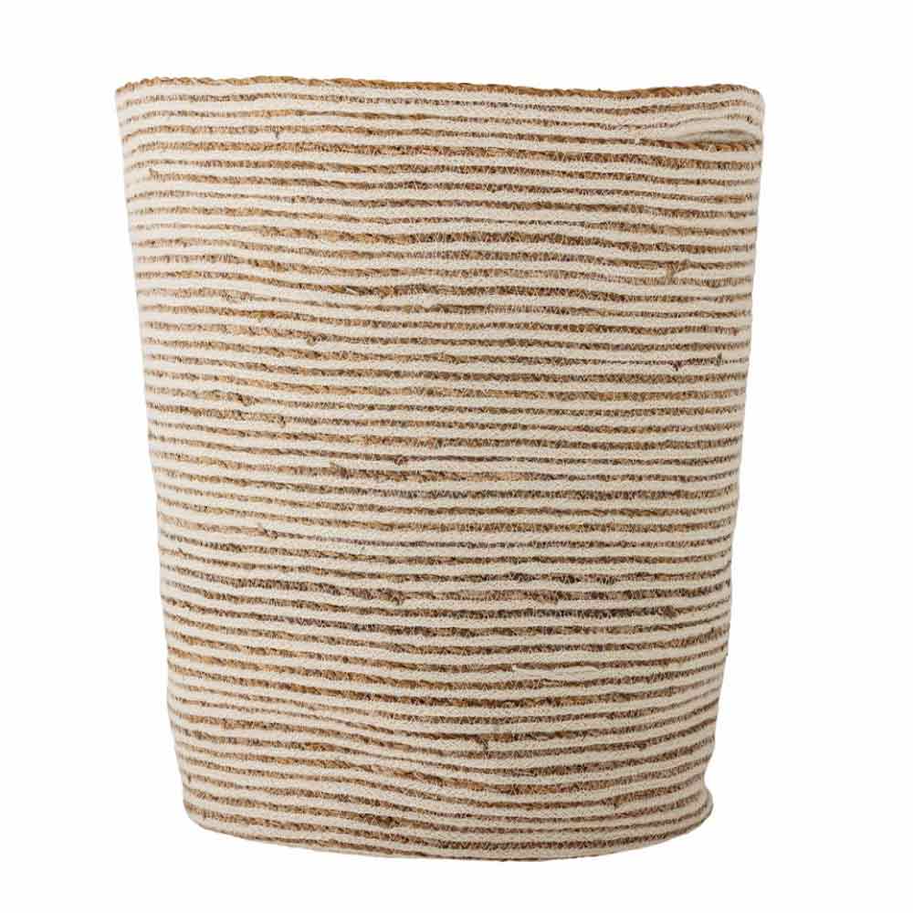 Selena White Jute Basket