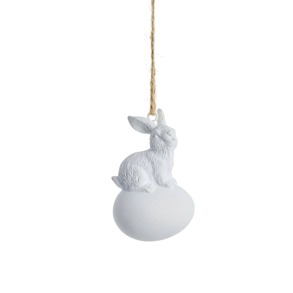 Selille Bunny Ornament, White