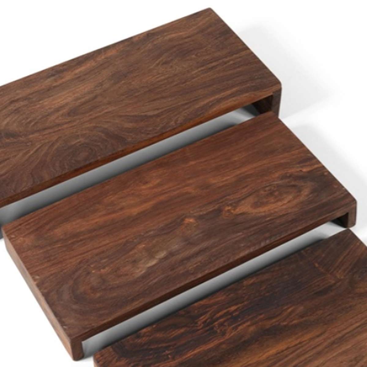 Medium rectangular acacia wood display blocks, ideal for styling, serving, or elevating decor