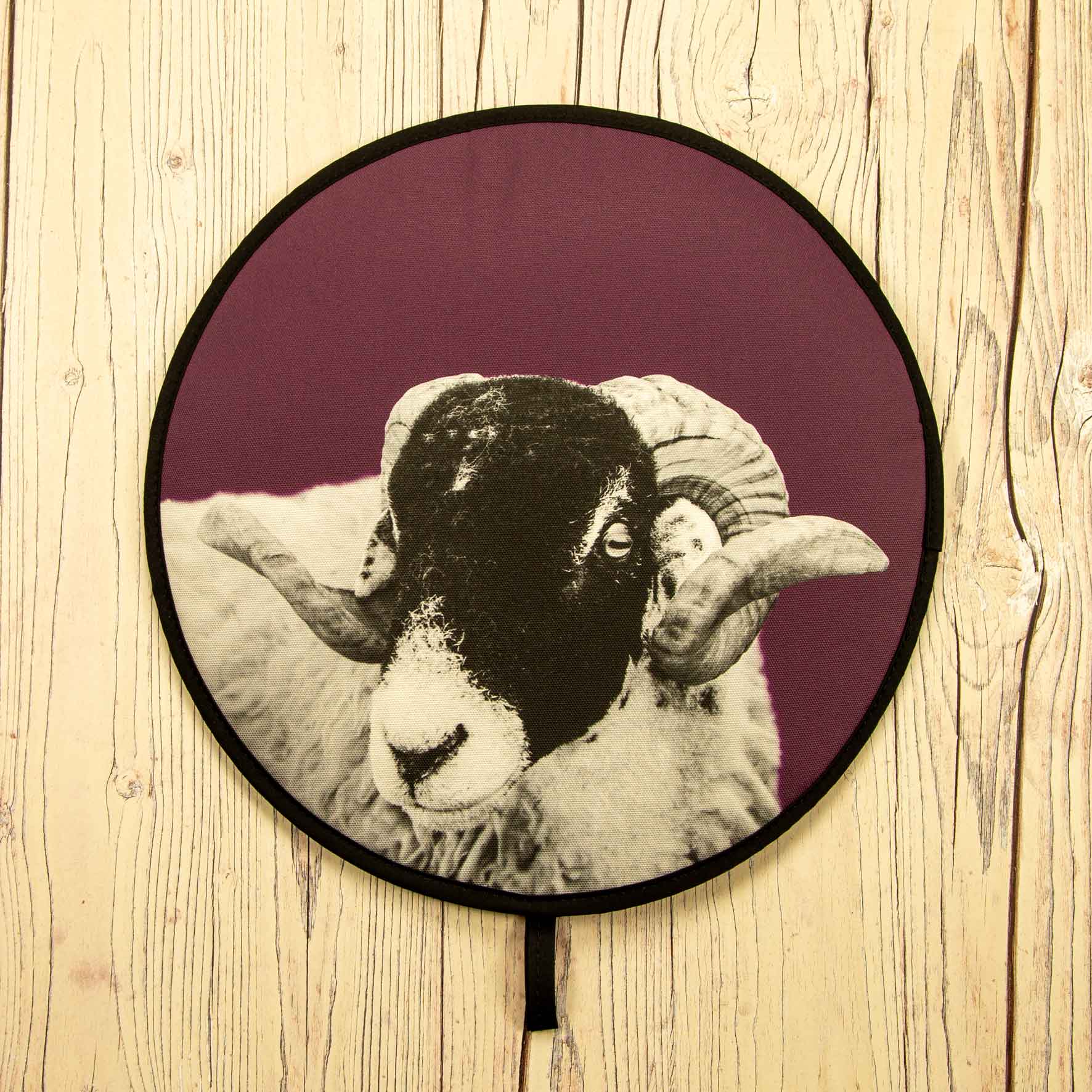 Sheep Chefs Pad for Aga Cooker - Mulberry