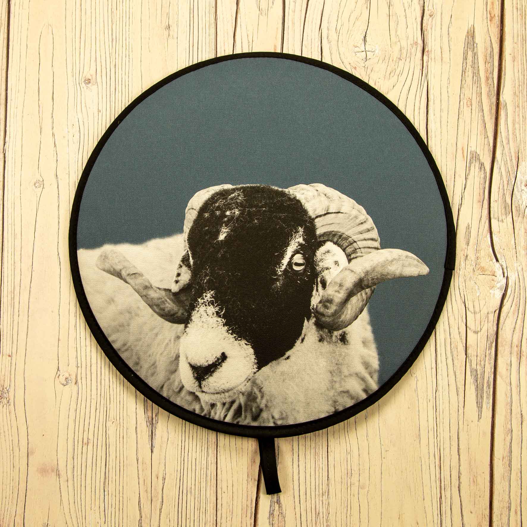 Sheep Chefs Pad for Aga Cooker - Steel Blue