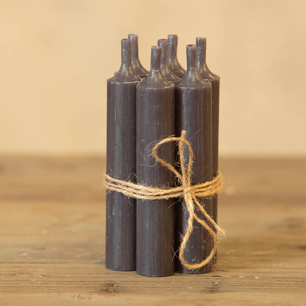 Short Dinner Candle - Coal