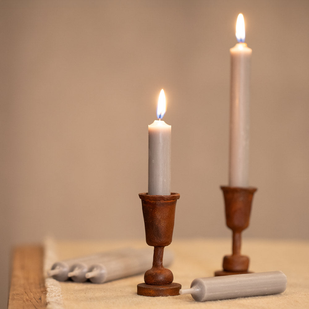 Short Dinner Candle - Linen
