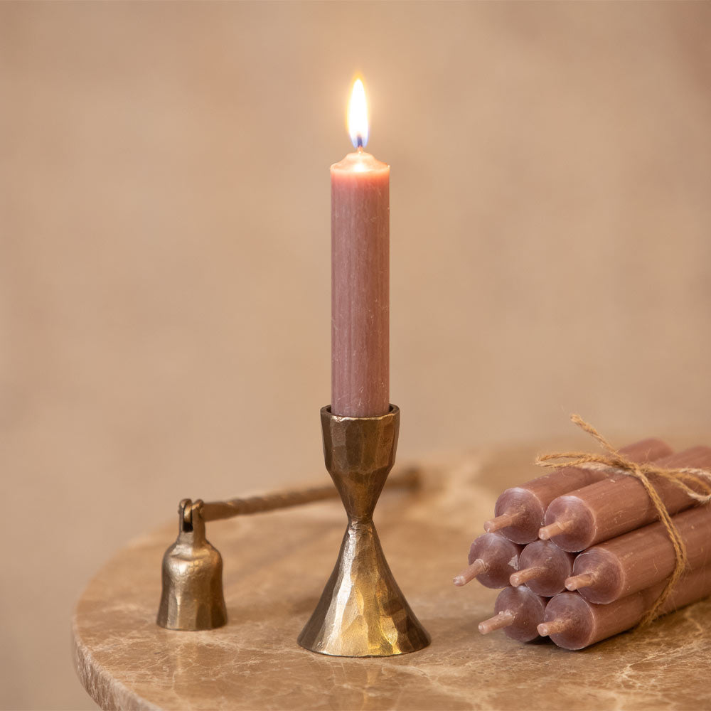 Short Dinner Candle - Taupe