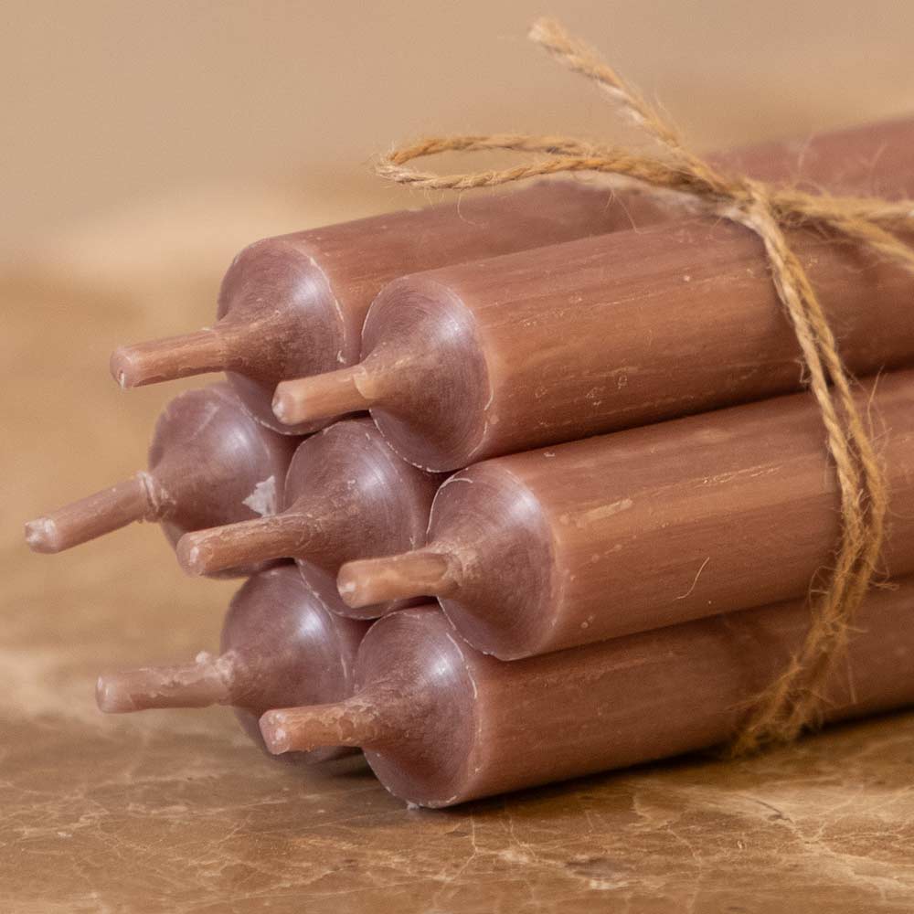 Short Dinner Candle - Taupe