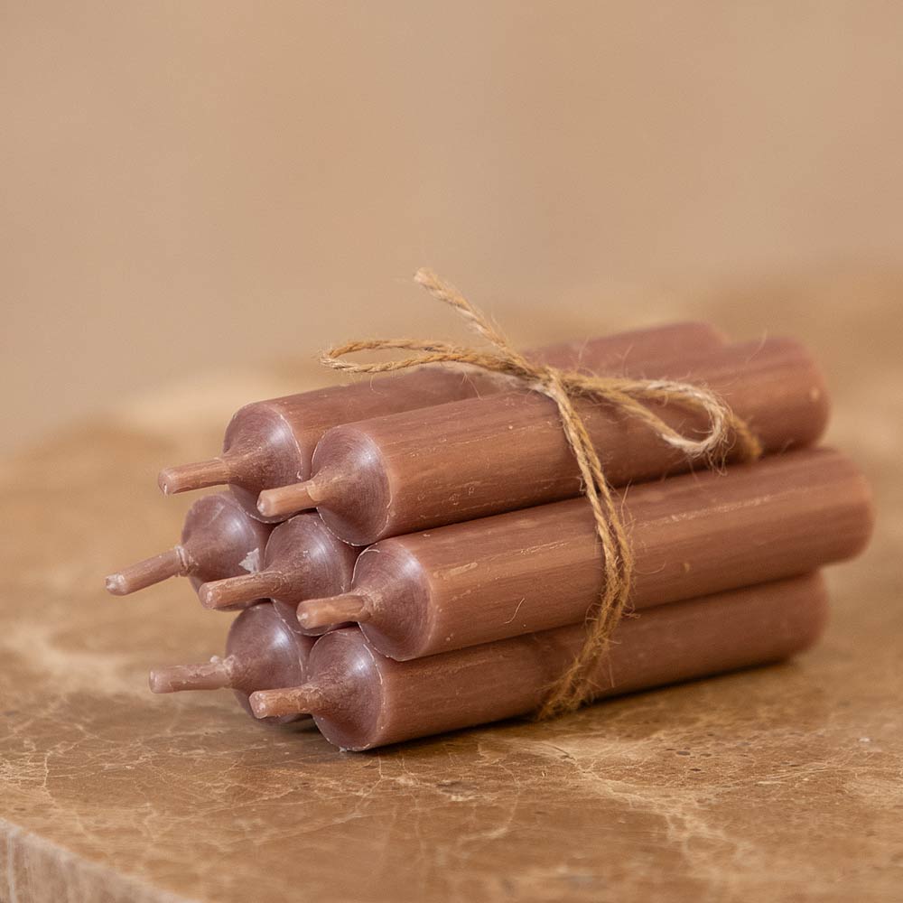Short Dinner Candle - Taupe