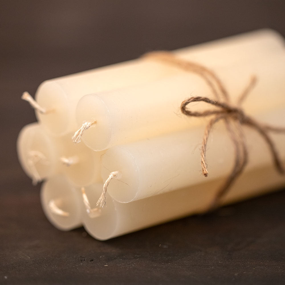 Short Rustic Dinner Candle - Ivory