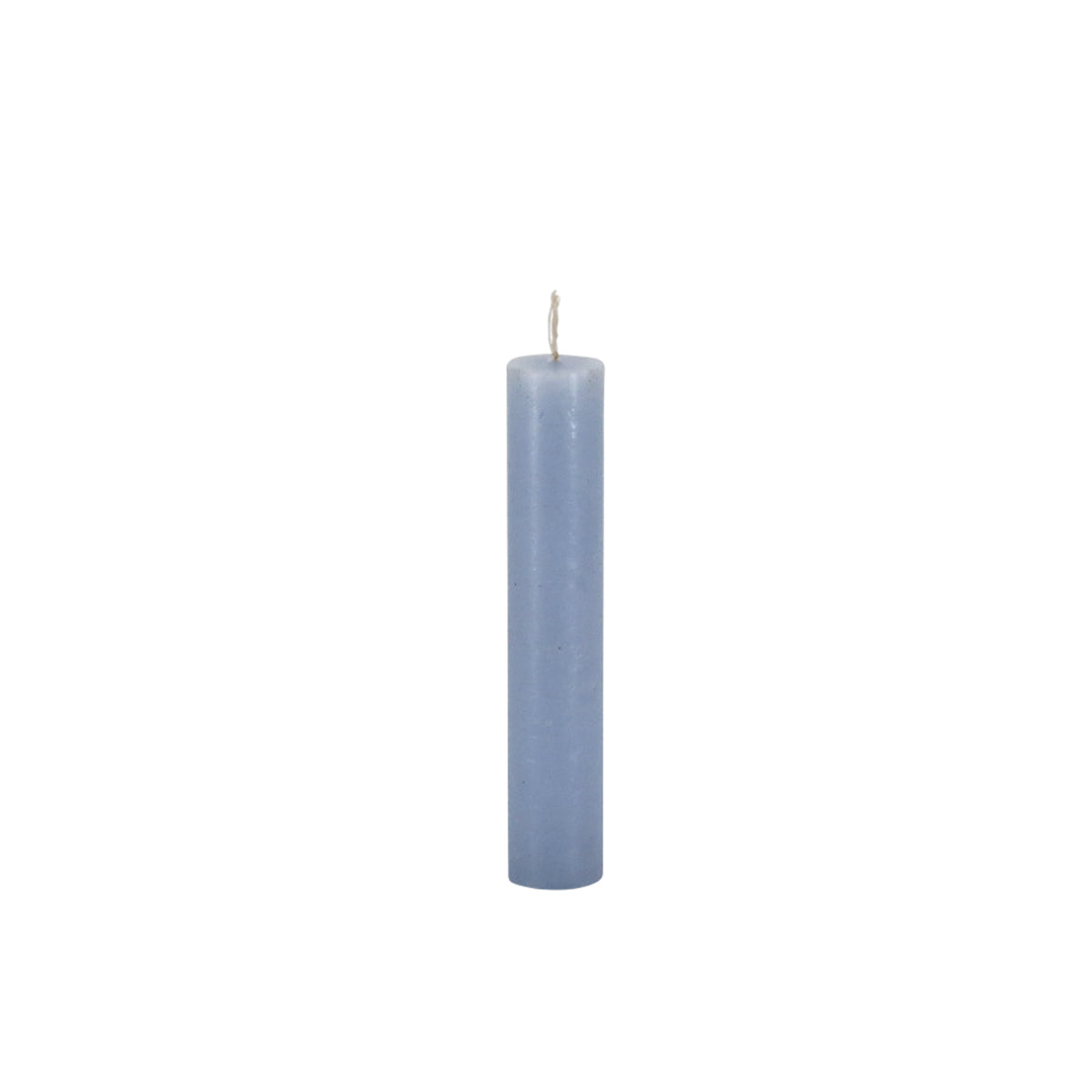 Short Rustic Dinner Candle - Sky Blue