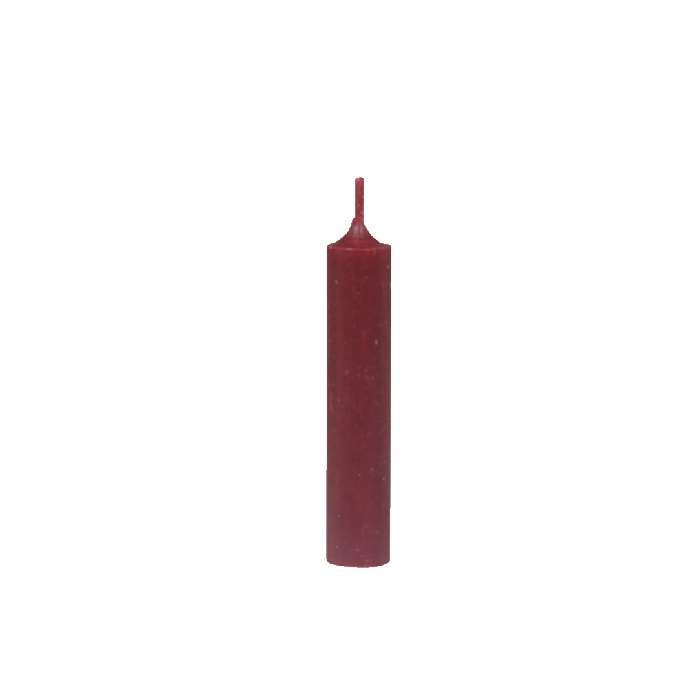 Short Dinner Candle - Dark Red
