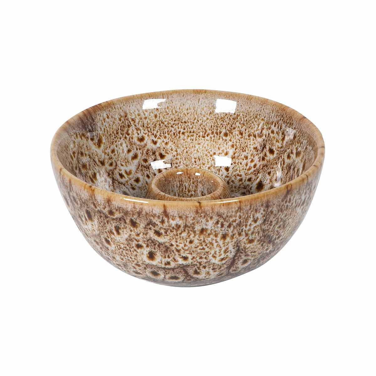 Slip Glaze Speckled Candle Holder