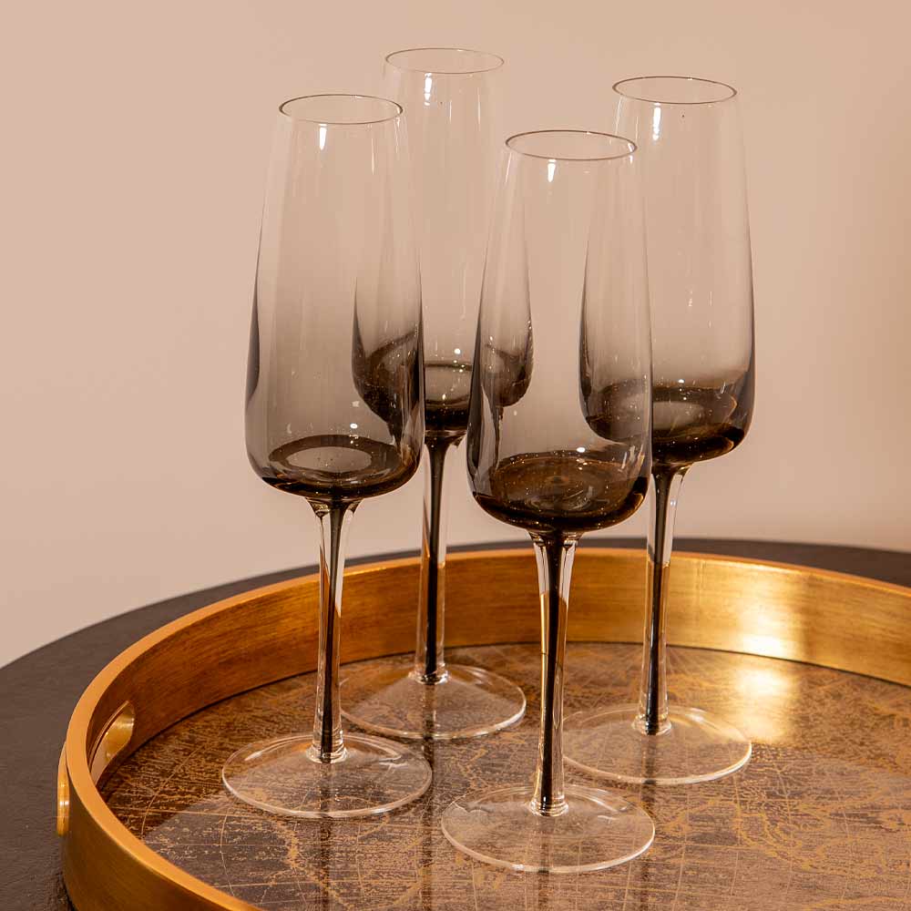 Smoke Glass Champagne Flute