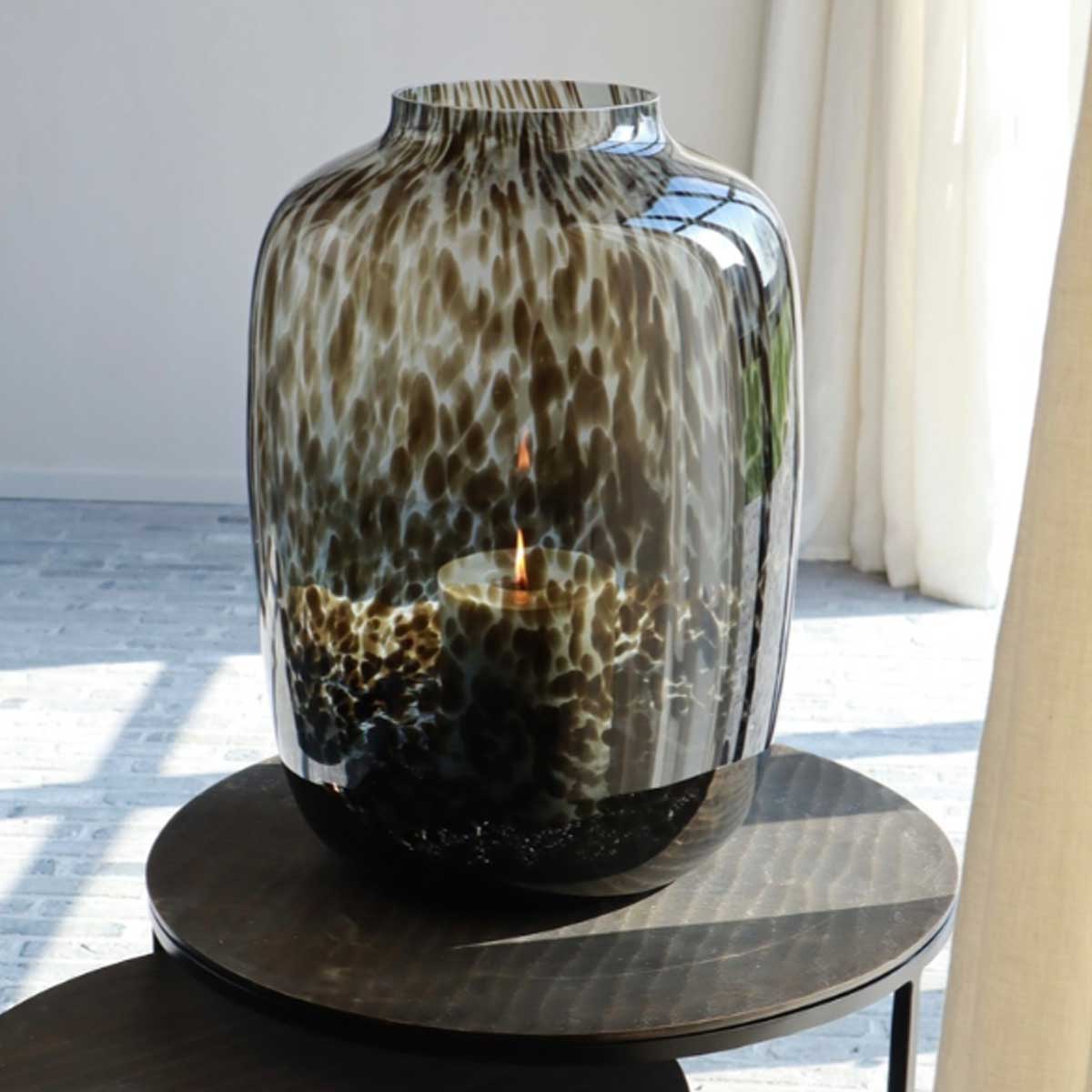 Smoke Spotted Tall Vase