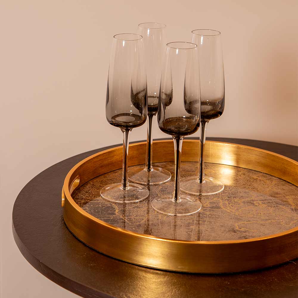 Smoke Glass Champagne Flute