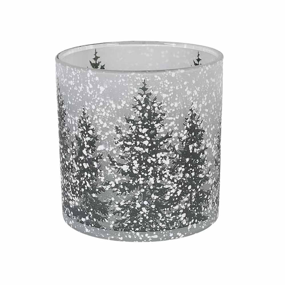 Snowy Trees Candle Holder - Medium