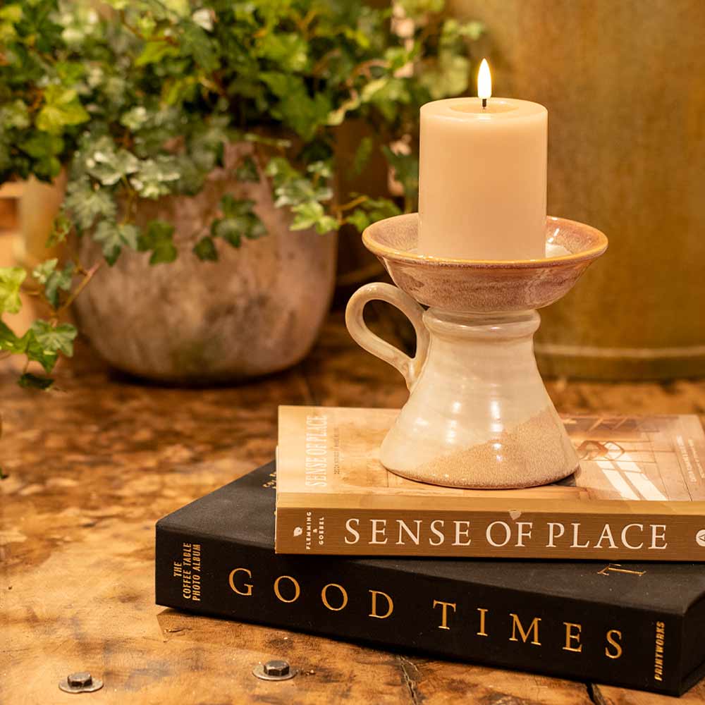 Soreyah Short Rose Stoneware Candle Holder