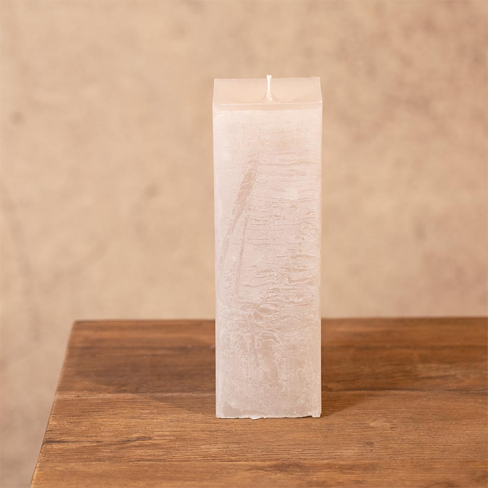 Square Candle  - Linen
