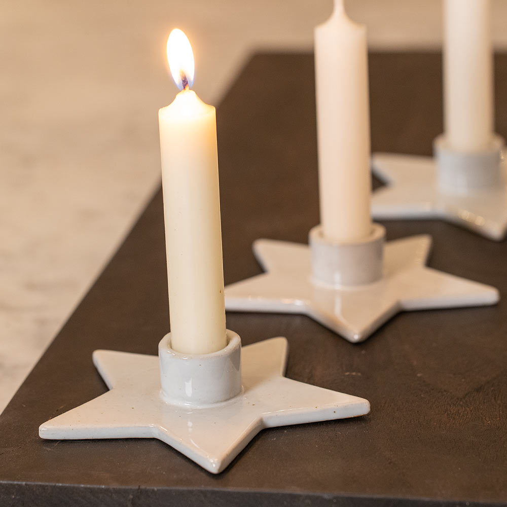 Star Porcelain Candle Holder