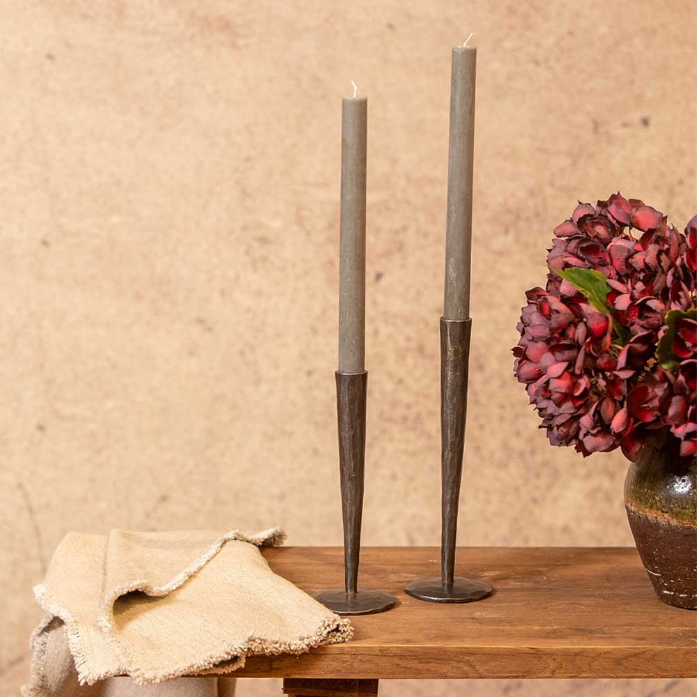 Stevie Hand Forged Candle Holder in Antique Bronze 