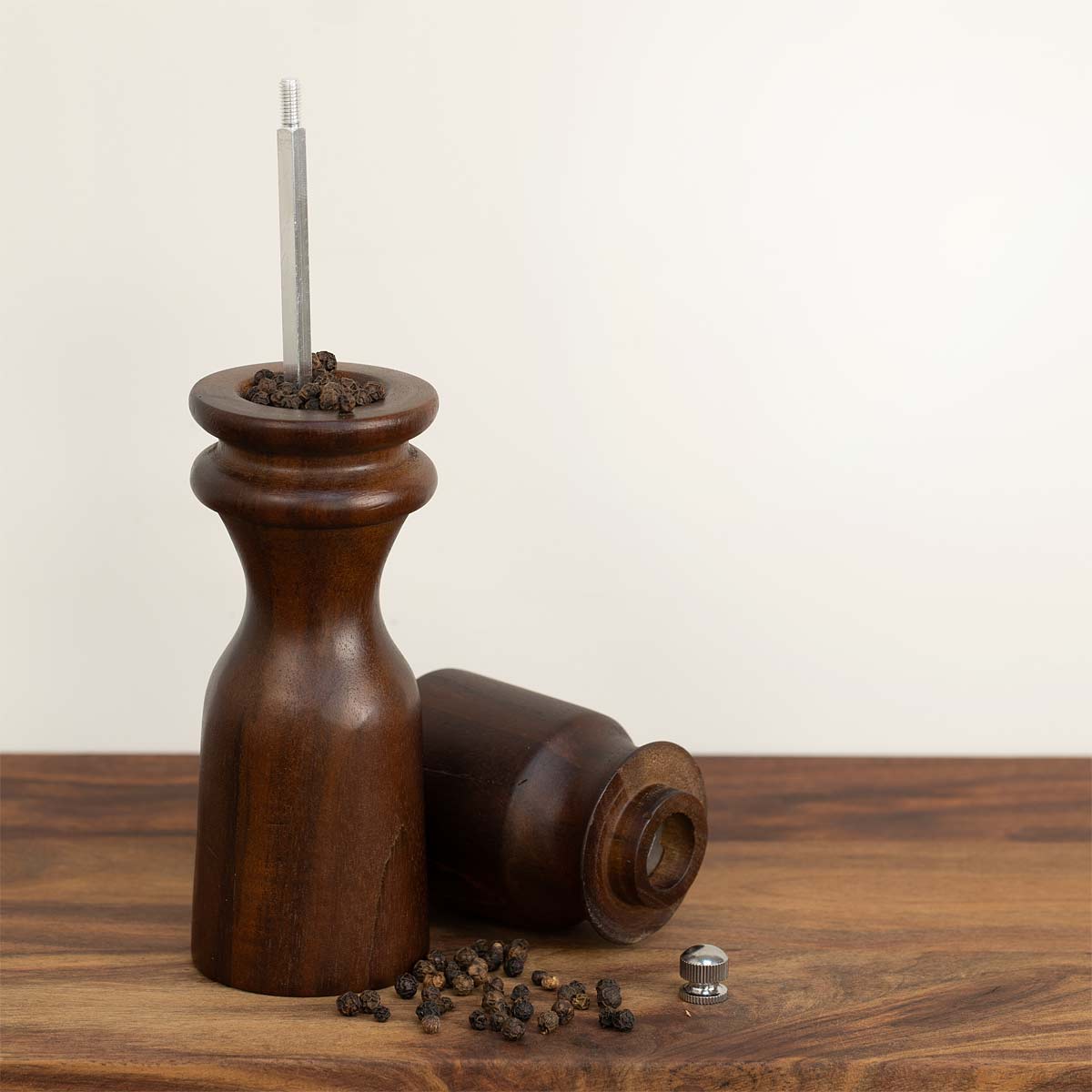 Tall Acacia Wood Pepper Mill – Natural Finish