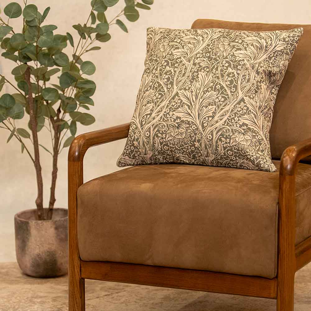Tanglewood Patterned Cushion - Dark Green