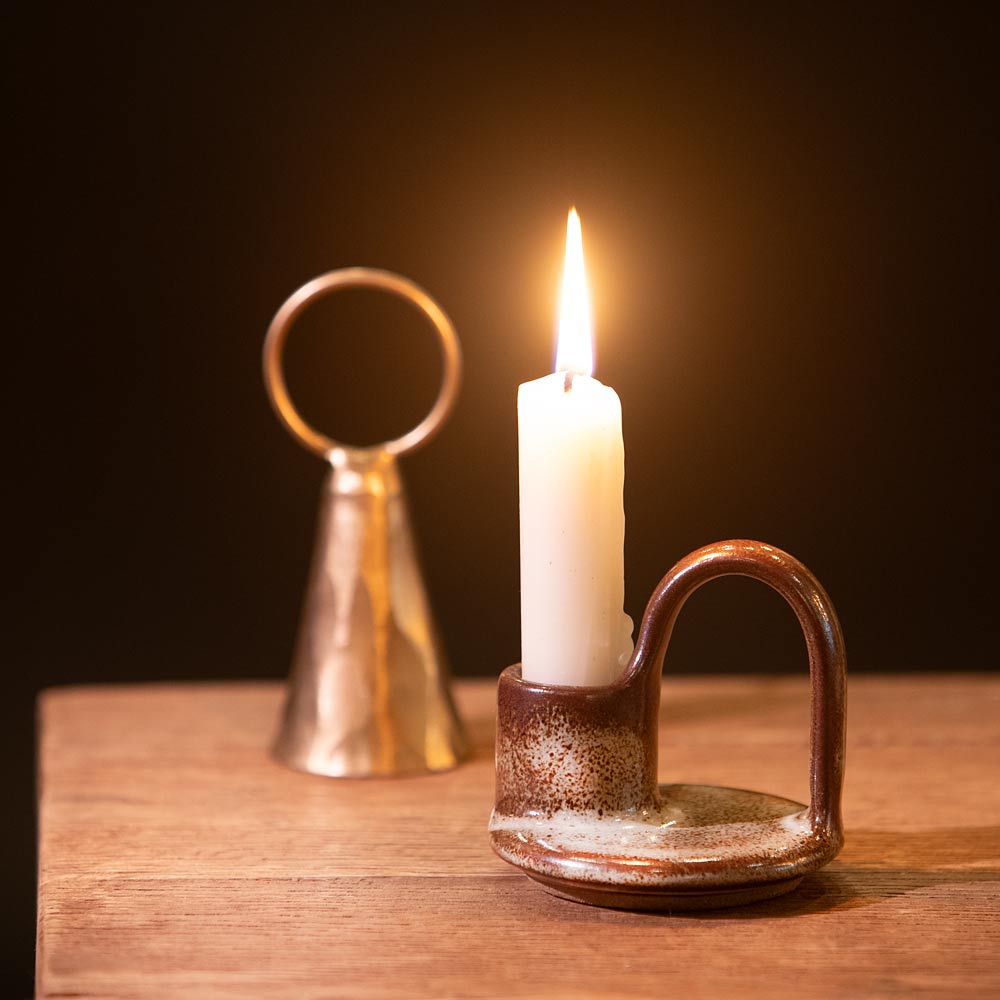 Tawny Ceramic Candle Holder