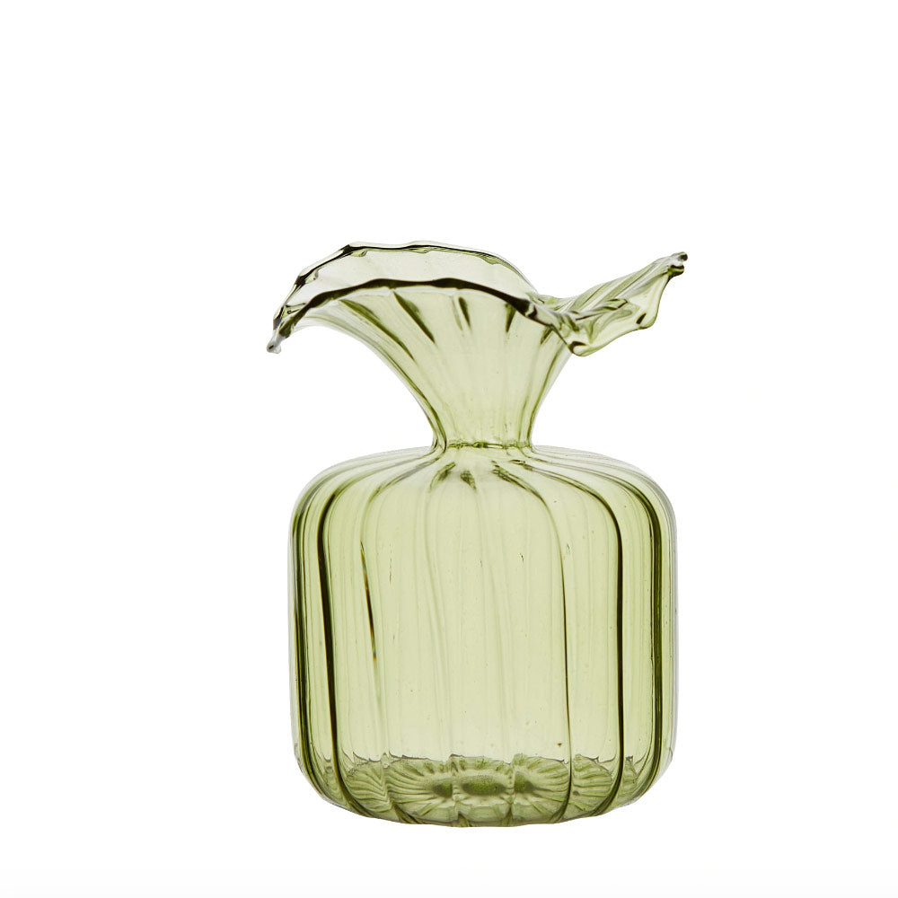 Tea Mini Glass Bud Vase - Green