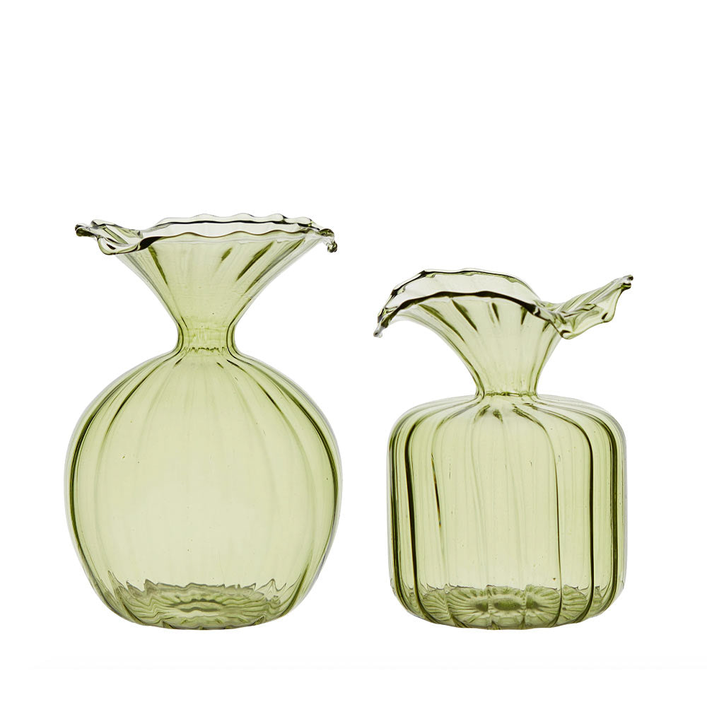 Tea Mini Glass Bud Vase - Green