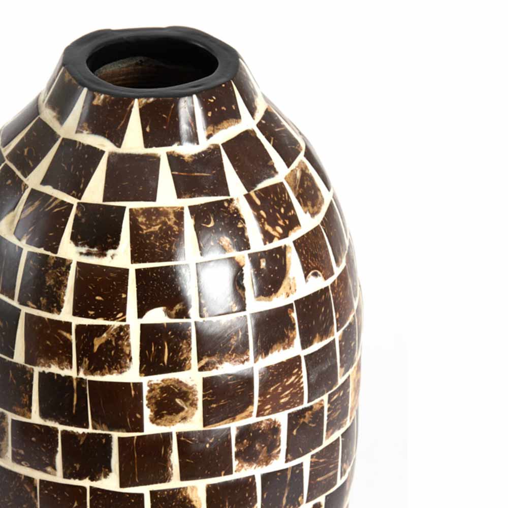 Tudela Tall Vase in Chocolate Brown