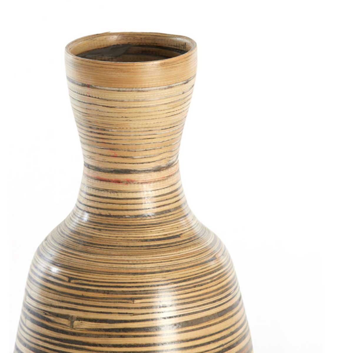 Tulua Bamboo Decorative Vase - Close up of neck