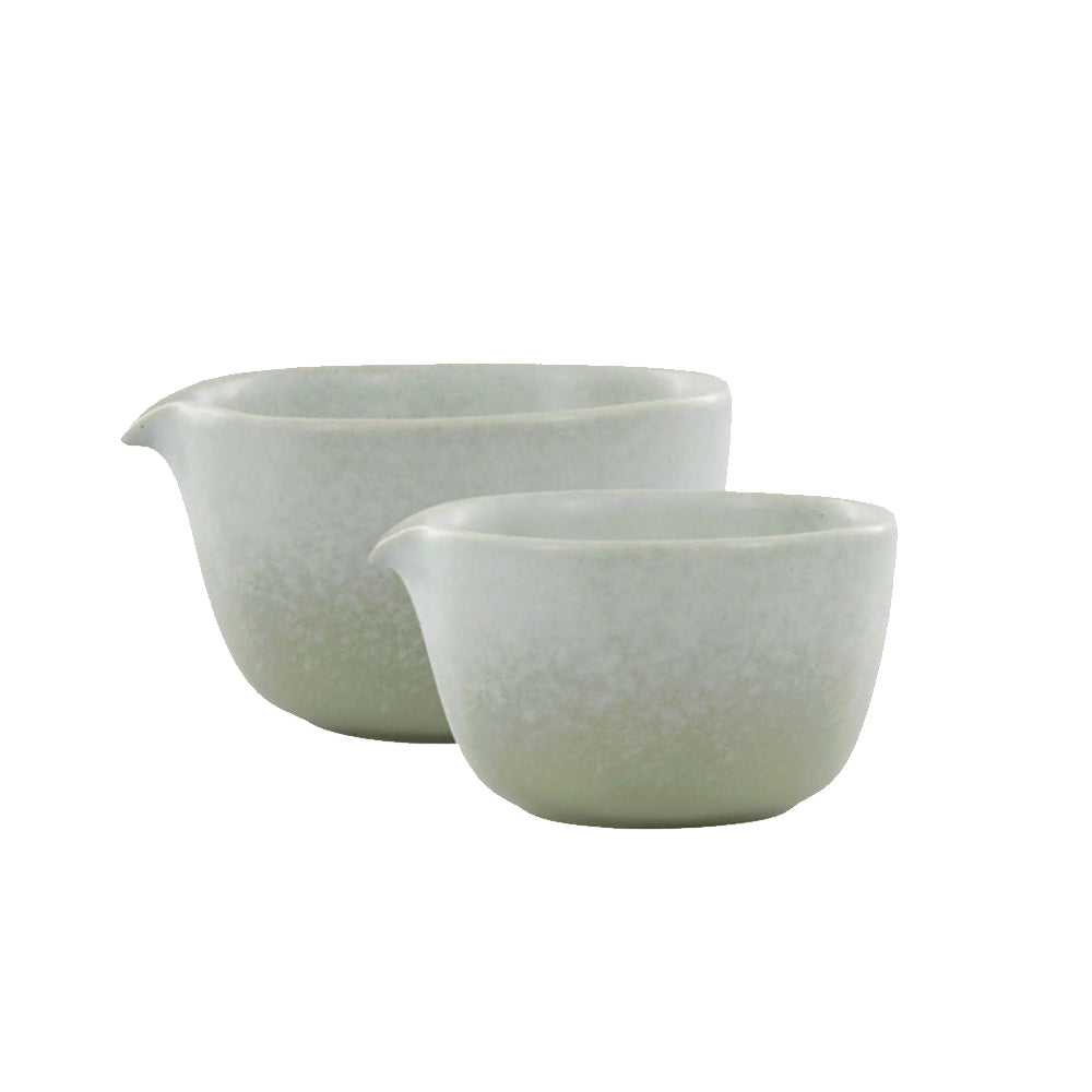 Valence Porcelain Pouring Bowls in Verte - Set of Two