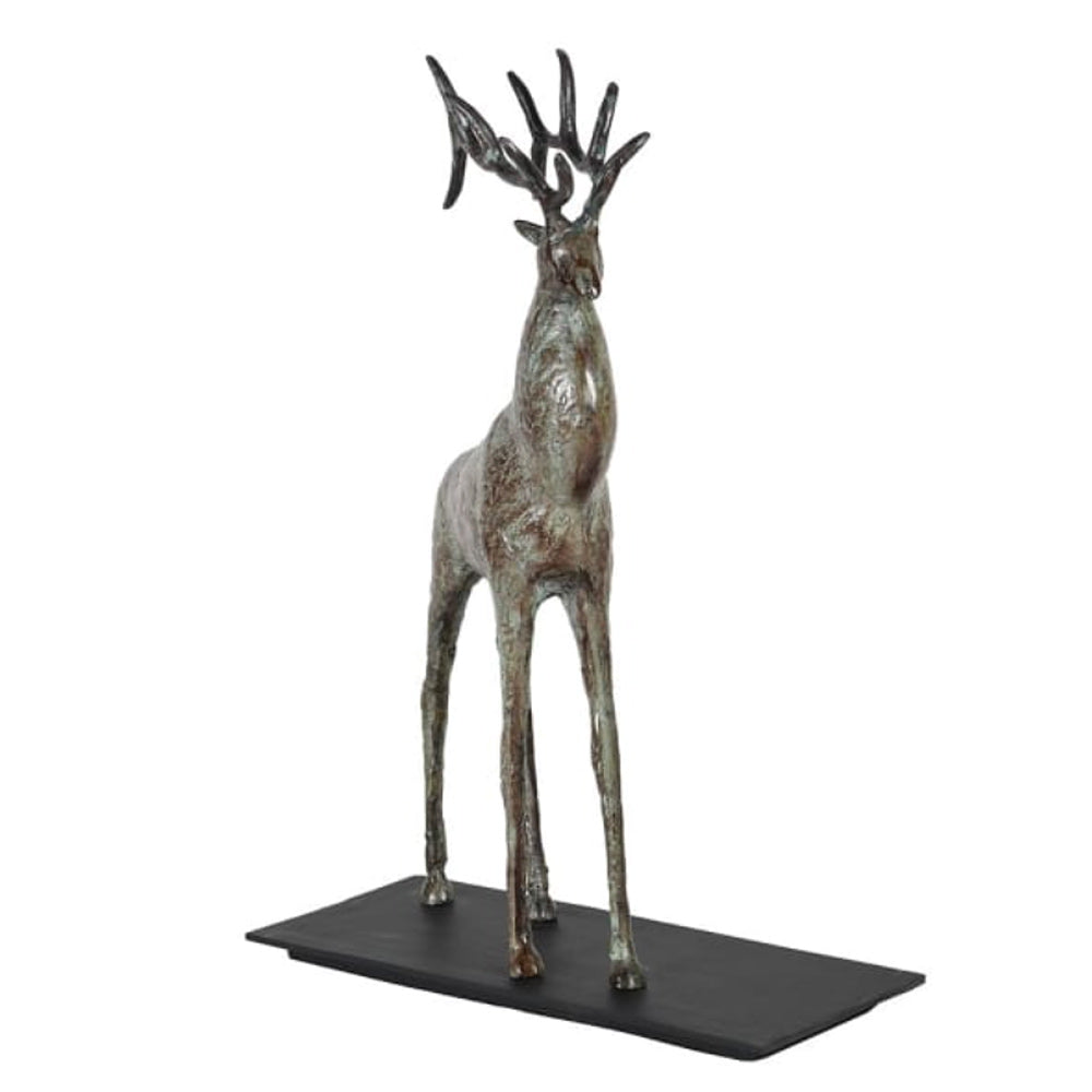 Verdigris Moose Sculpture