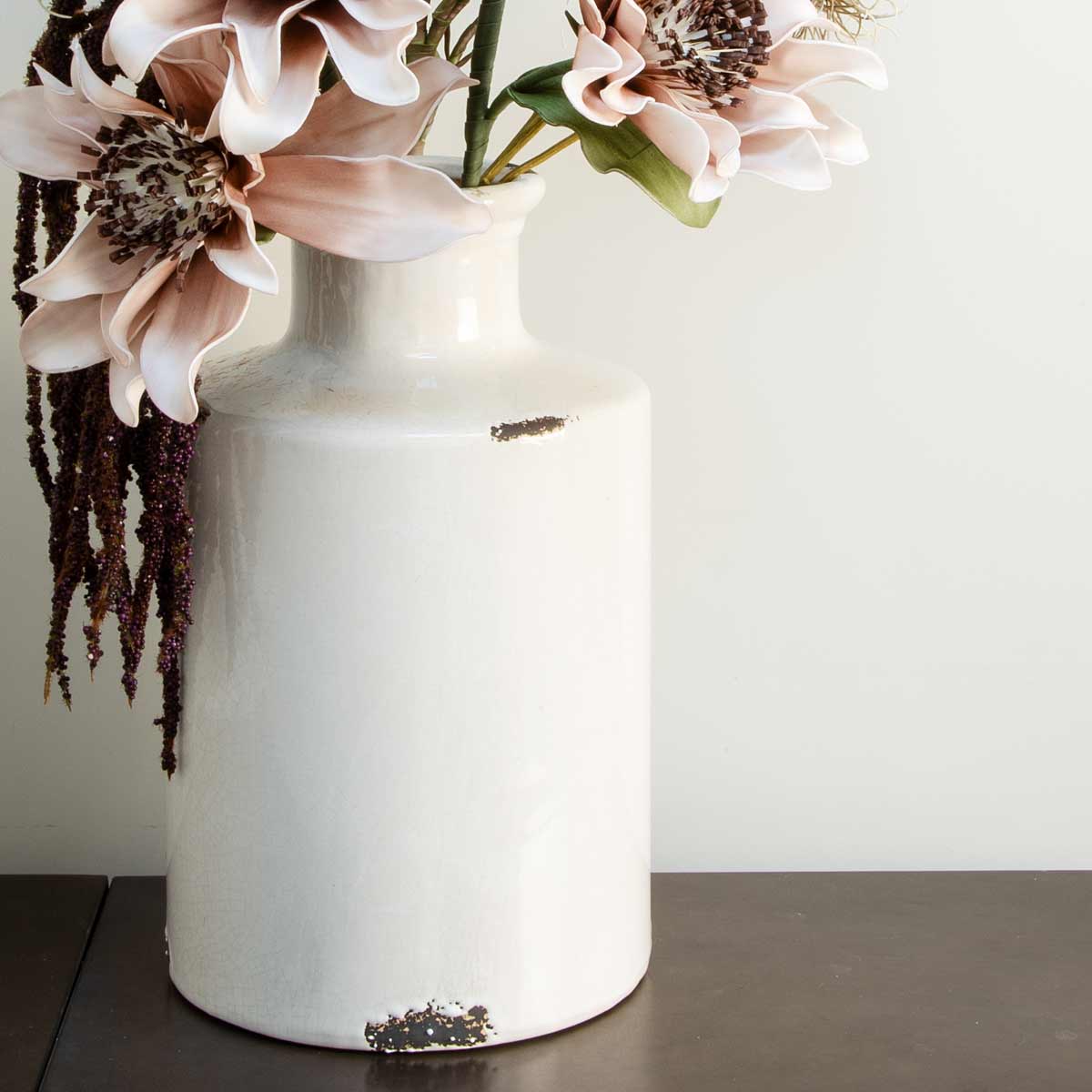 Distressed Bottle Vase - Close up