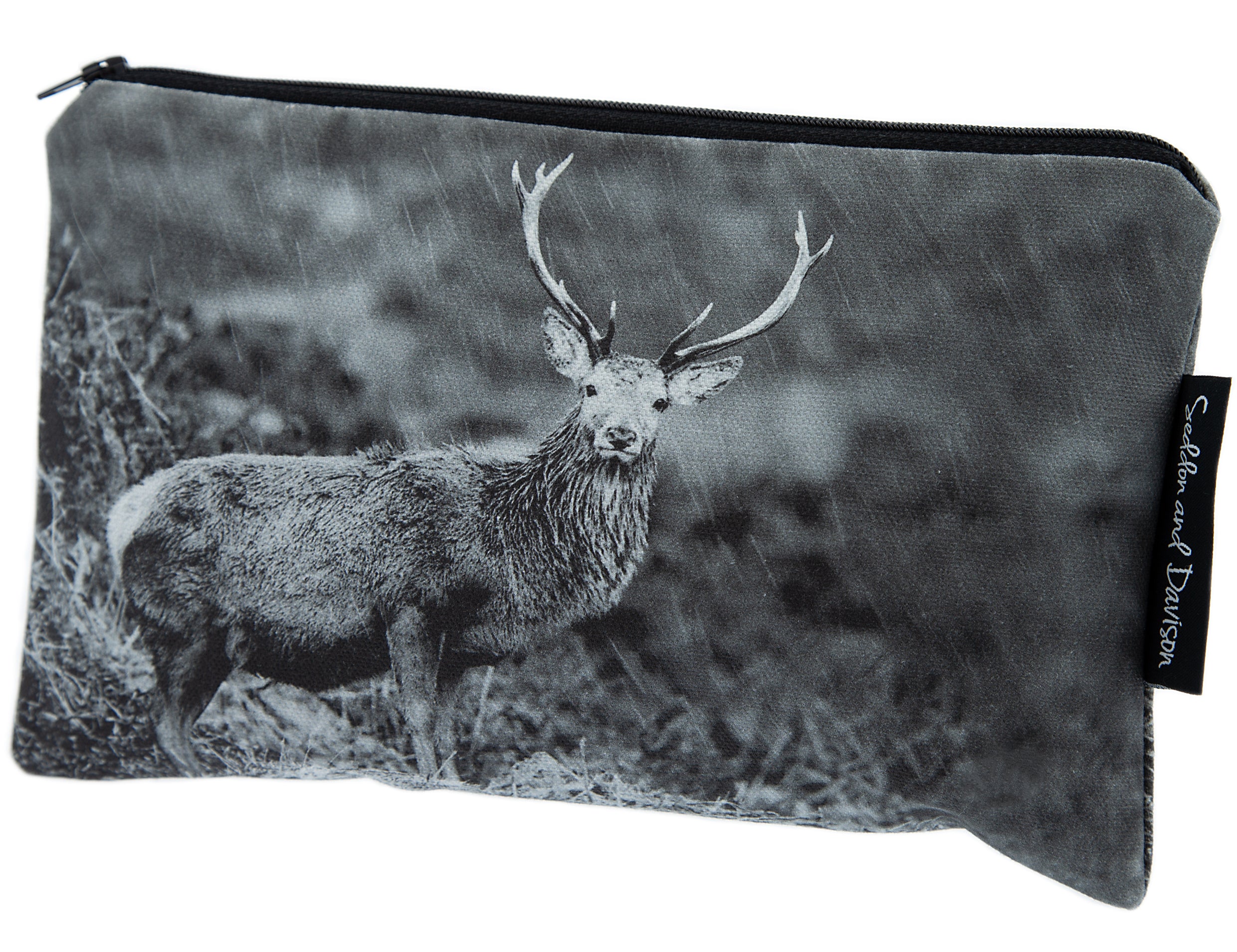 Highland Stag Wash bag - Monochrome