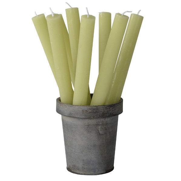 rustic dinner candle - avocado
