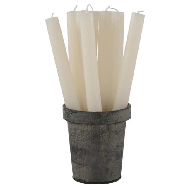 Rustic Dinner Candle - Ivory