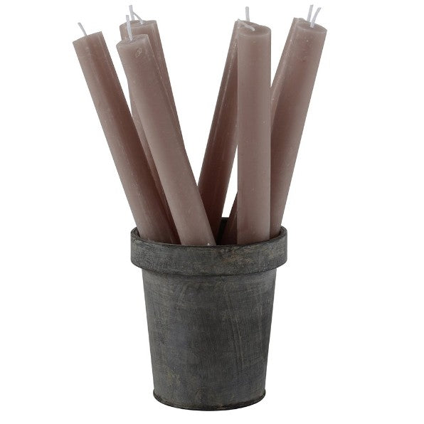 rustic dinner candles - latte